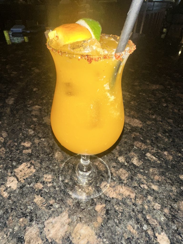 A refreshing non-alcoholic mocktail drink ordered on a Princess Cruise
